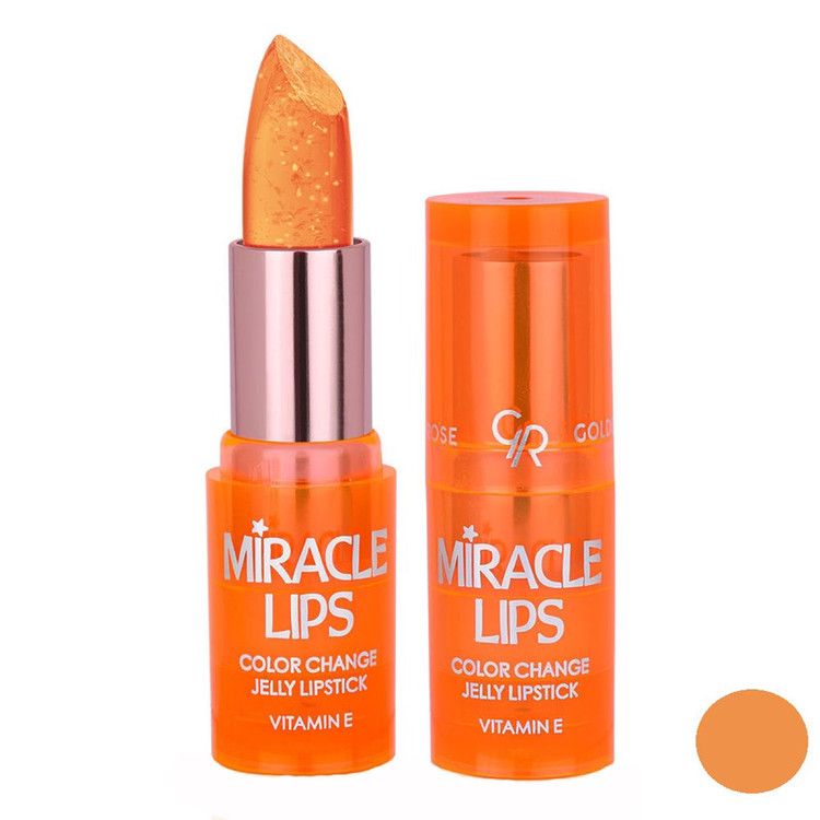 رژ لب ژله ای حرارتی گلدن مدل Miracle Lips