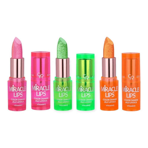 رژ لب ژله ای حرارتی گلدن مدل Miracle Lips
